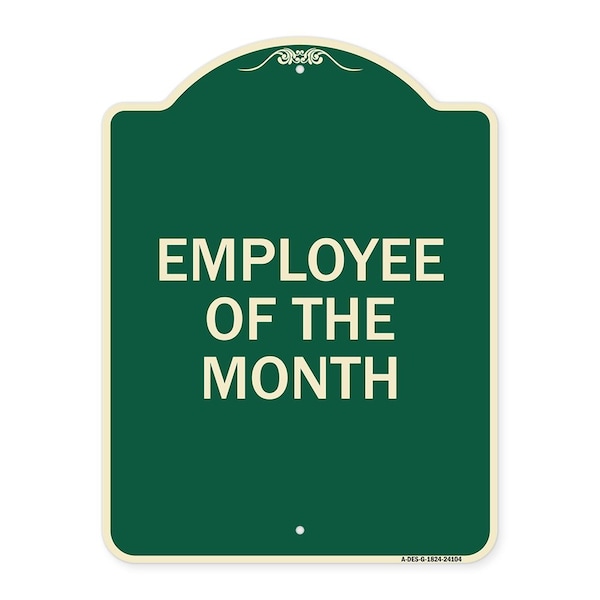 Employee of the Month Heavy-Gauge Aluminum Architectural Sign, 24" x 18", G-1824-24104